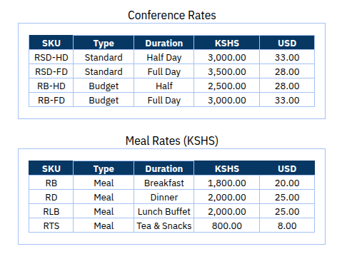 methodist resort kenya conference rates